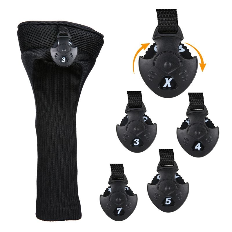 3pcs/set Golf Head Covers Driver 1/ 3/ 5 Fairway Woods Long