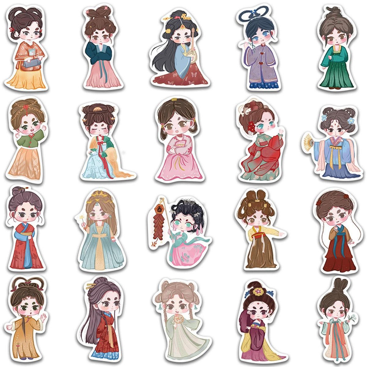 40Pcs Girl Stickers Laptop Journal Album Scrapbook Suitcase Graffiti Stickers