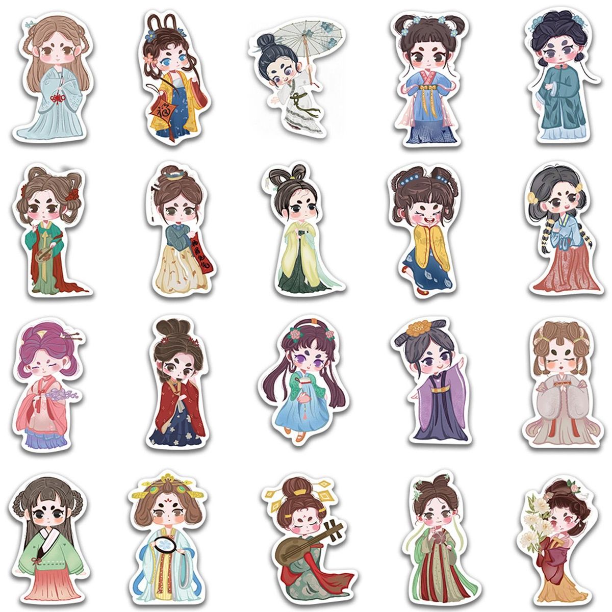 40Pcs Girl Stickers Laptop Journal Album Scrapbook Suitcase Graffiti Stickers