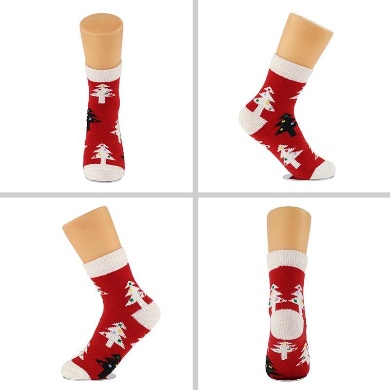 4 Pairs Women Socks High Quality Winter Soft Warm Thick Compression Casual Sock Christmas Snowman Cute Pattern Brand Female Sock