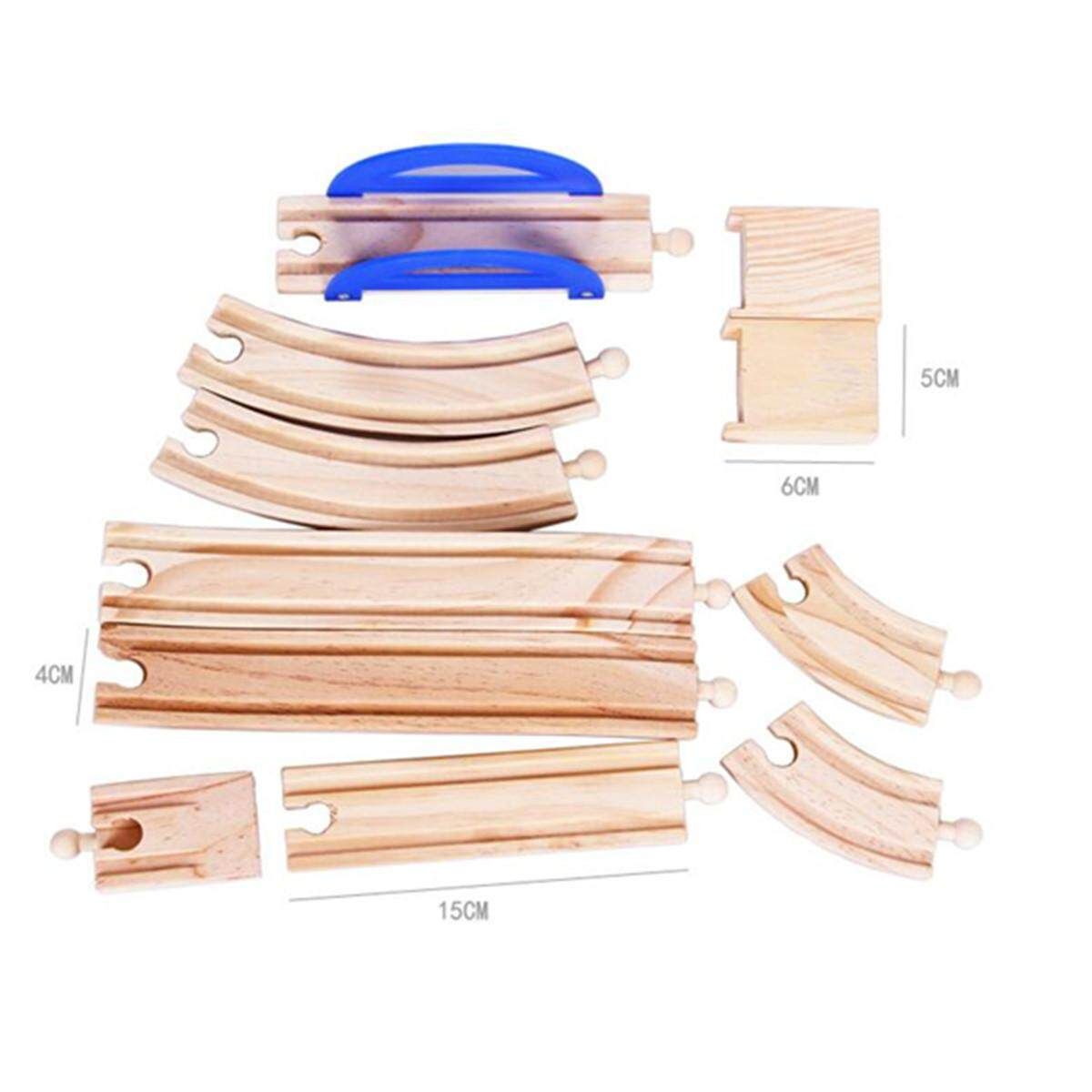 40PCS/Set Urban Rail Toy Overpass Traffic Scene Wooden Train Railway Kids Toys