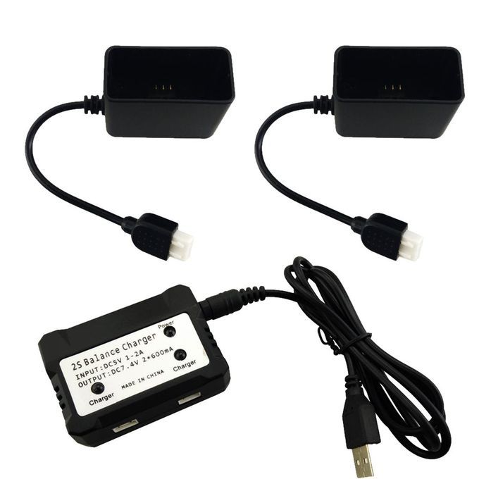 2in1 USB Lithium Battery Charger For MJX B5W F20 Bugs 5W  X5 RC