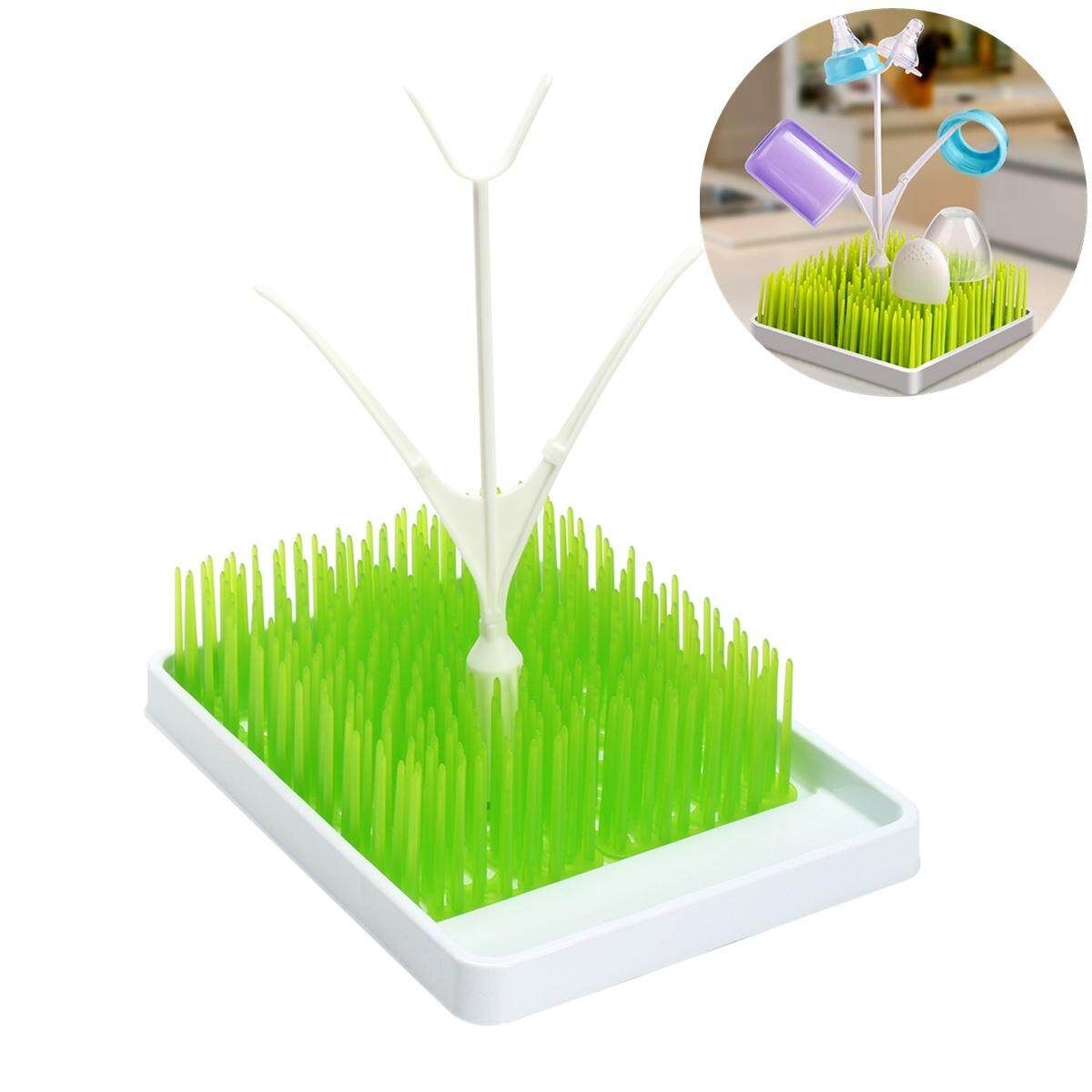 Boon Grass Countertop Bottle Drying Rack (Green Lawn)