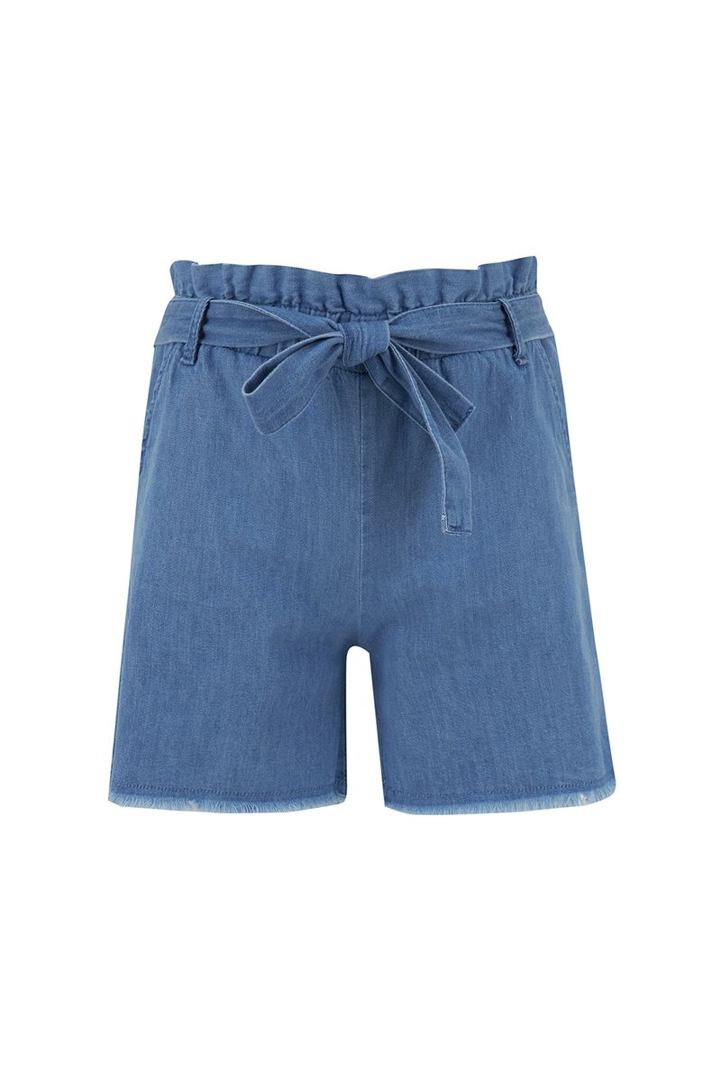 Girl Regular Fit Denim Short - Blue