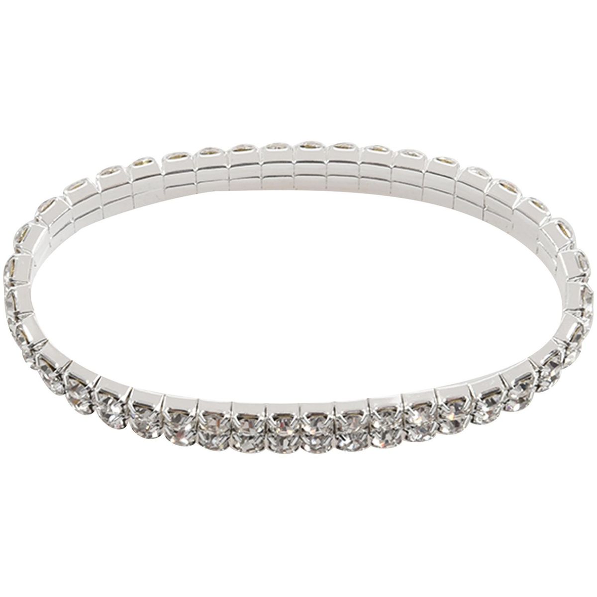 7mm Silver Plated Rhine Lady Bracelet Bangle