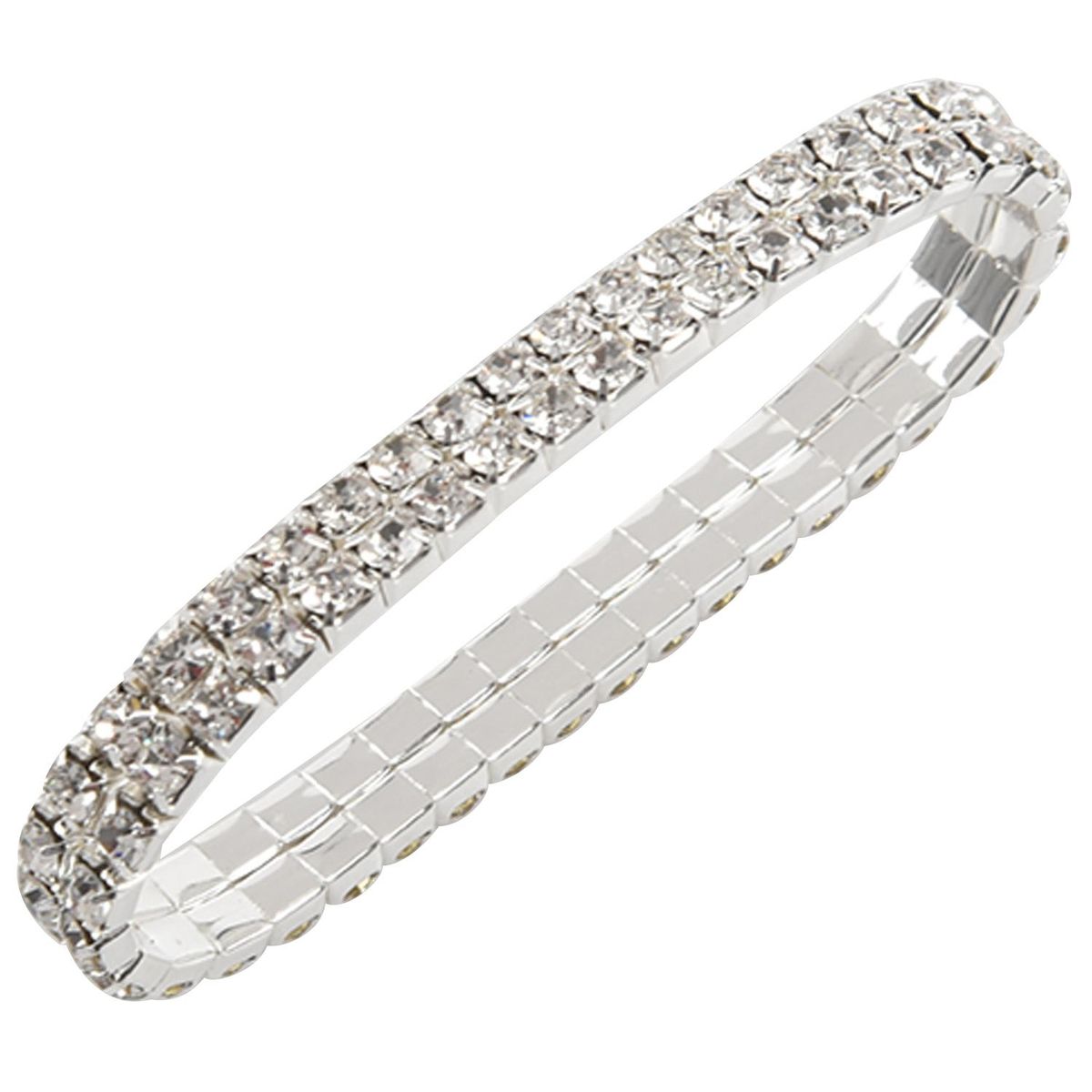 7mm Silver Plated Rhine Lady Bracelet Bangle