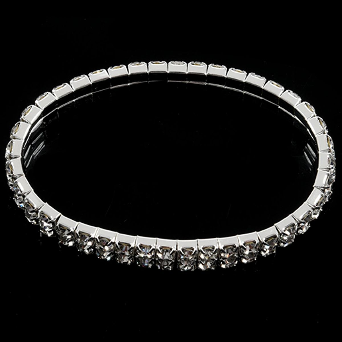 7mm Silver Plated Rhine Lady Bracelet Bangle