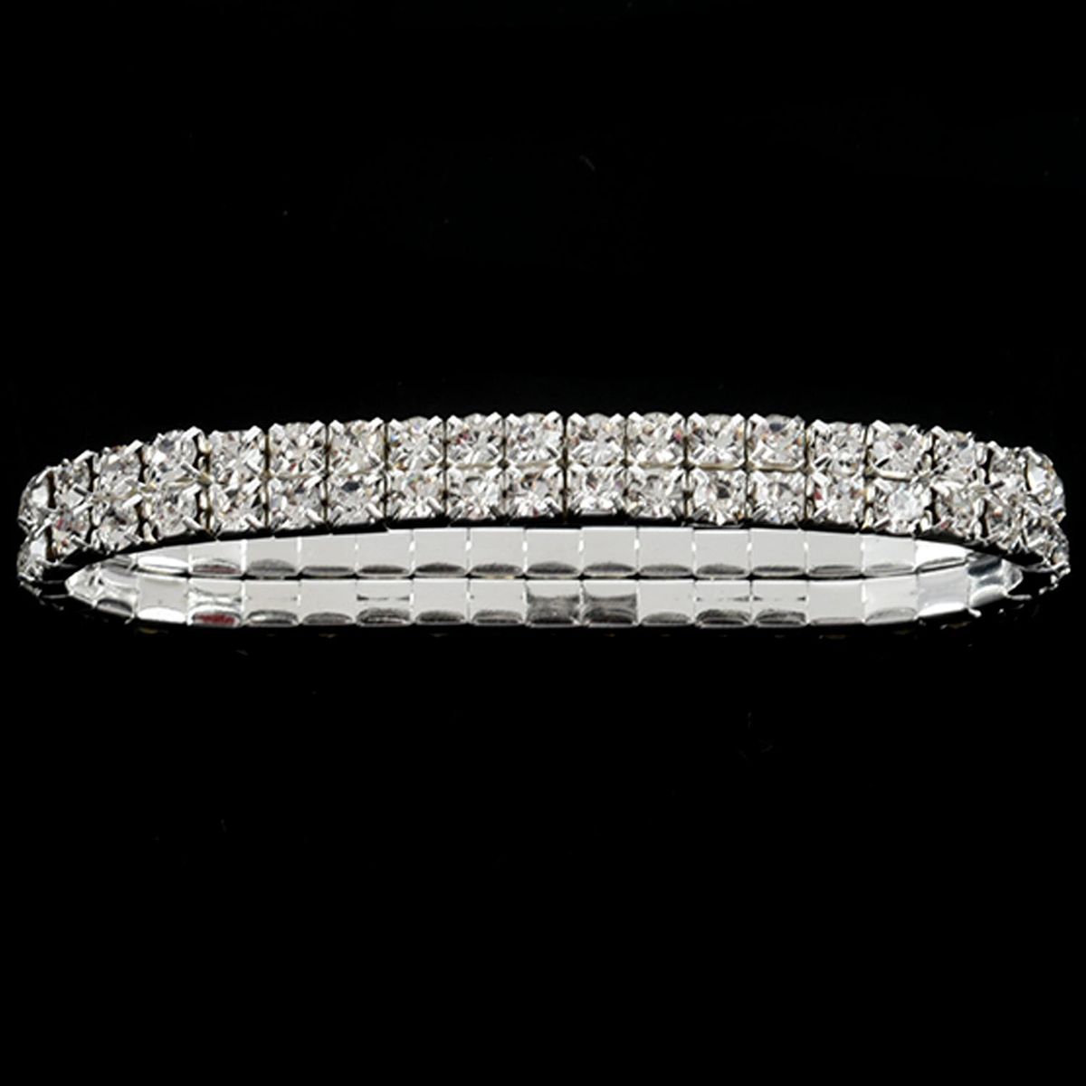 7mm Silver Plated Rhine Lady Bracelet Bangle