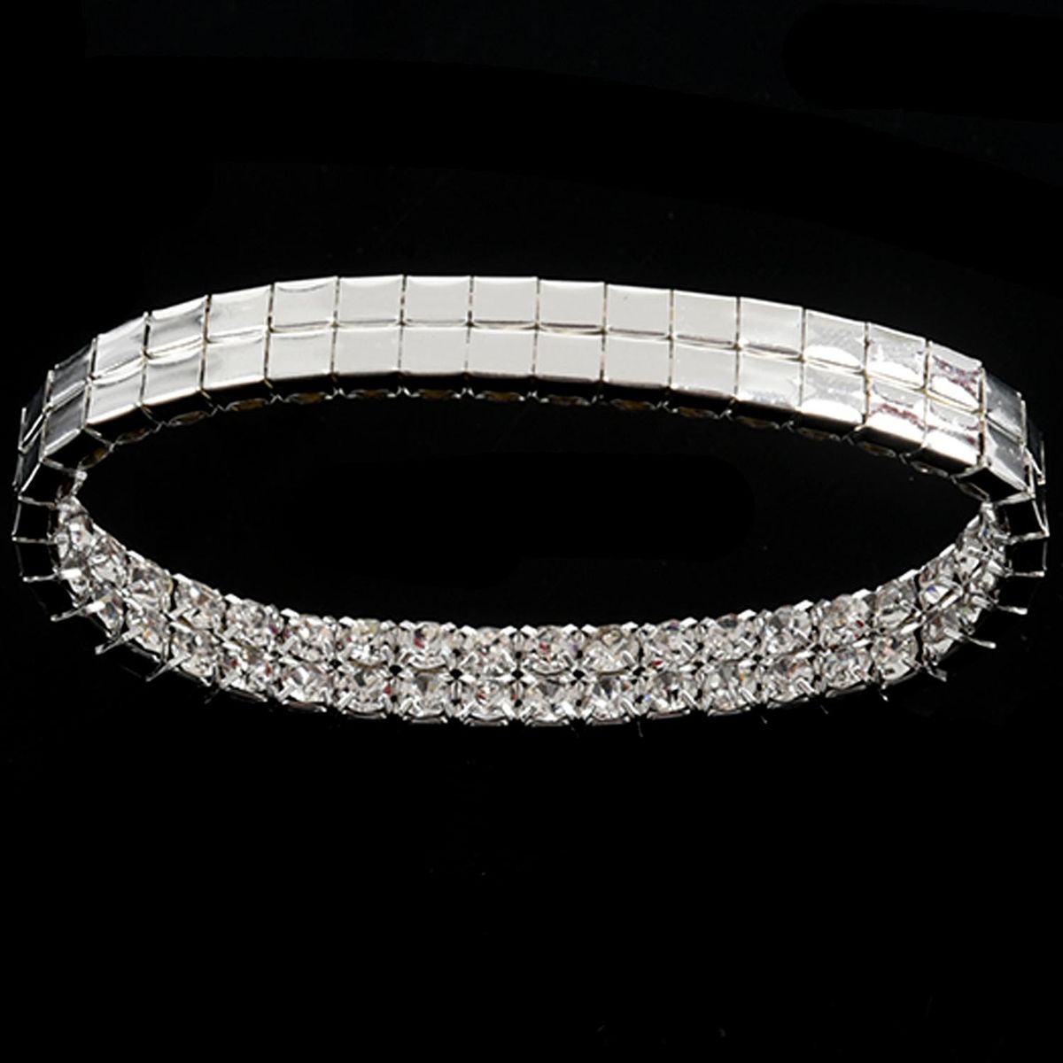 7mm Silver Plated Rhine Lady Bracelet Bangle
