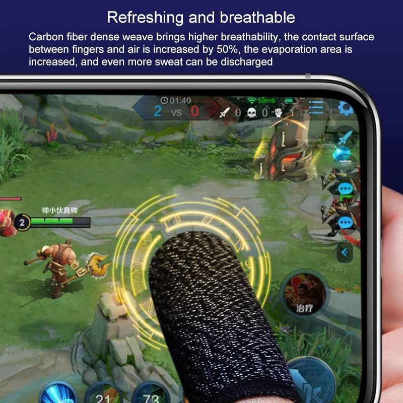10 PCS Non- Sweat-proof Phone Game Touch Screen Finger Cover