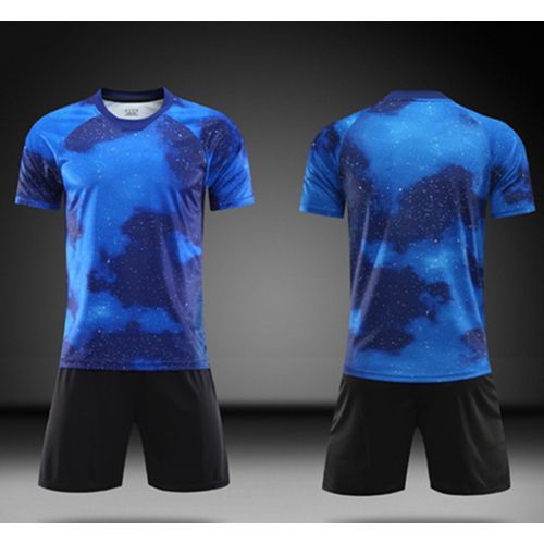 Adult Children's Football Suit Suit Men's And Women's Jersey-blue