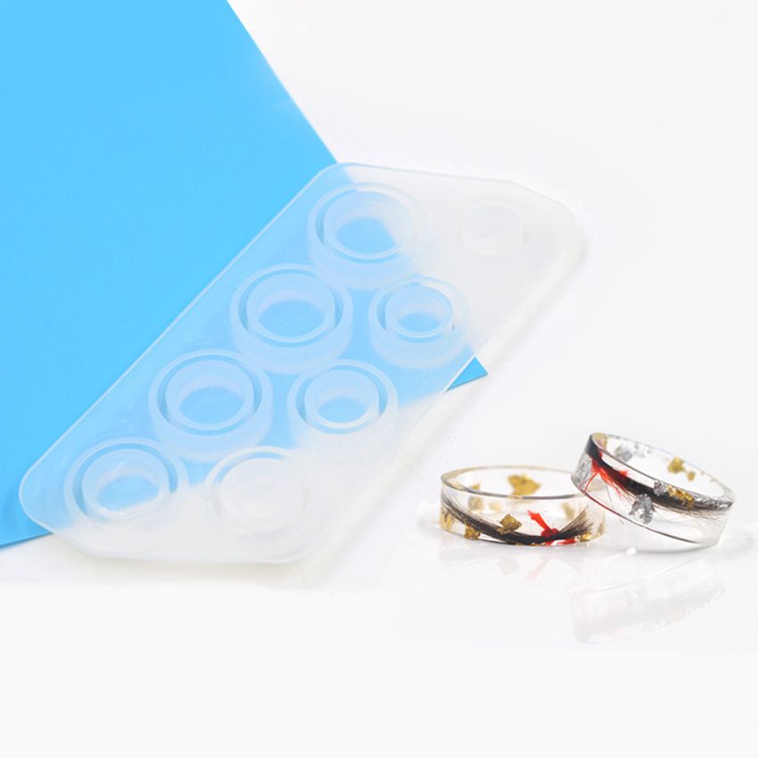8 Size Flat Rings DIY Silicone Molds Resin Casting Jewelry Making