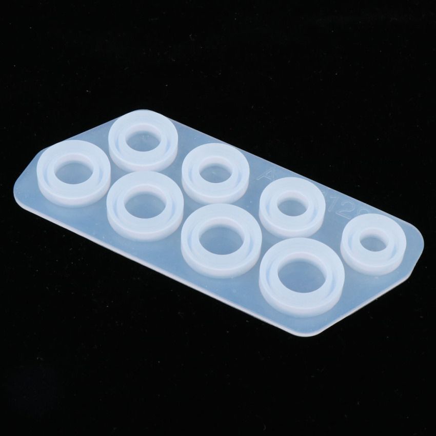 8 Size Flat Rings DIY Silicone Molds Resin Casting Jewelry Making