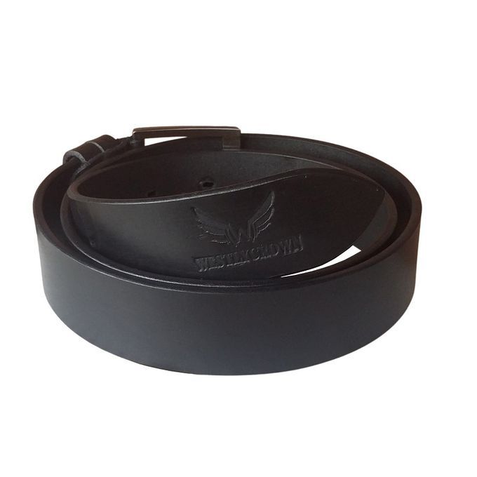 Mens Belt Genuine Leather Luxury Strap Male Belts For Men-Black