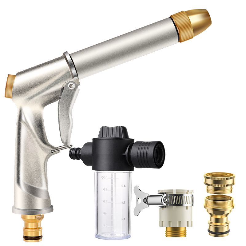 Garden Hose Nozzle High Pressure Spray Nozzle Cleaner With Soap Dispenser Bottle Snow Foam Water