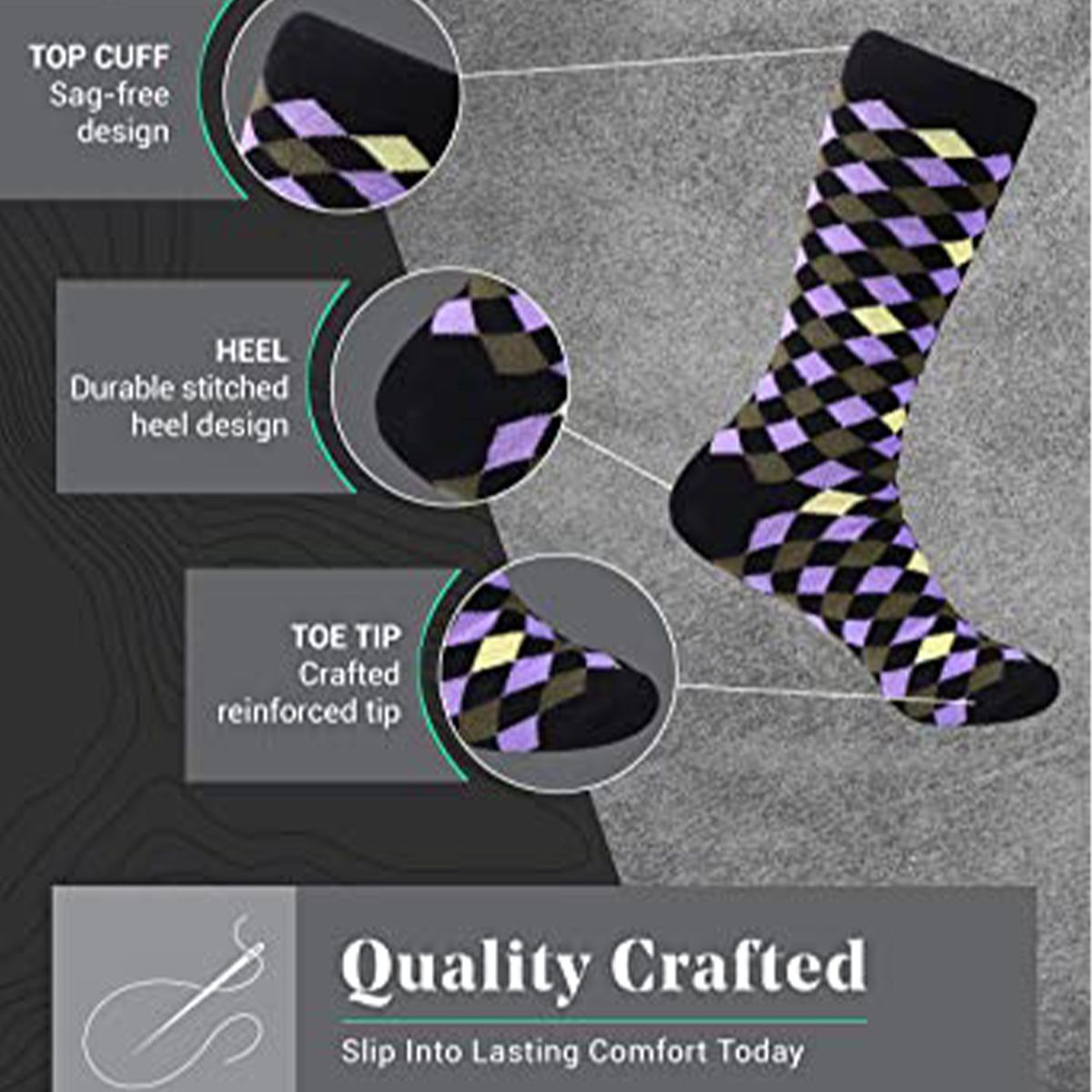 Marino Toucan Chin 6 Pack Men Socks (Pack 325)