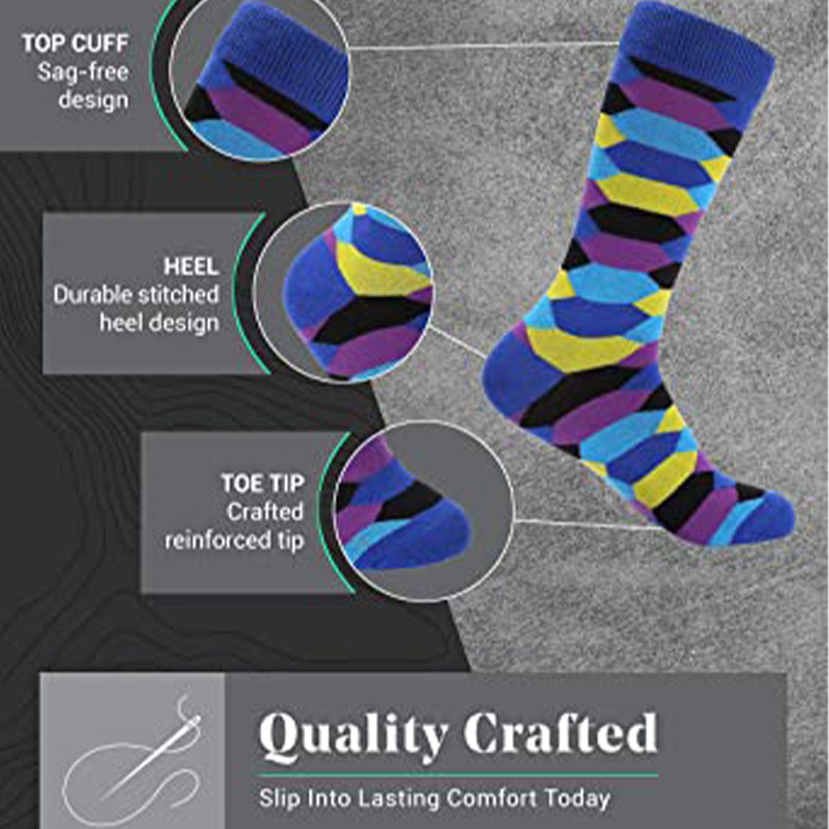 Marino Niffty Pattern 6 Pack Men Socks (Pack 315)