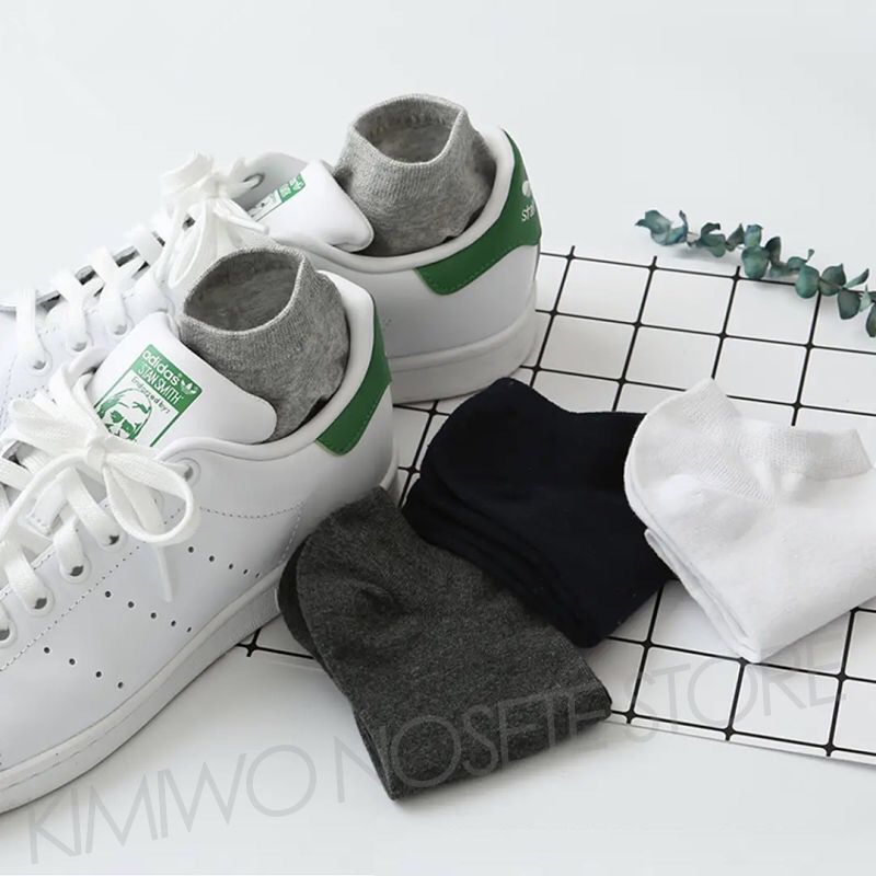 S03 Men's Fashion 6 In 1 Grey Black White Ankle Socks