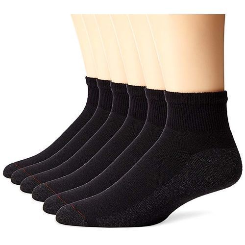 12 Pairs (A Dozen) Unisex Ankle Socks - Black