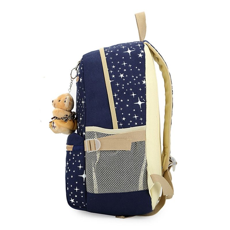 3pcs School Bags Backpack School Bags Girl Boy Travel Bag