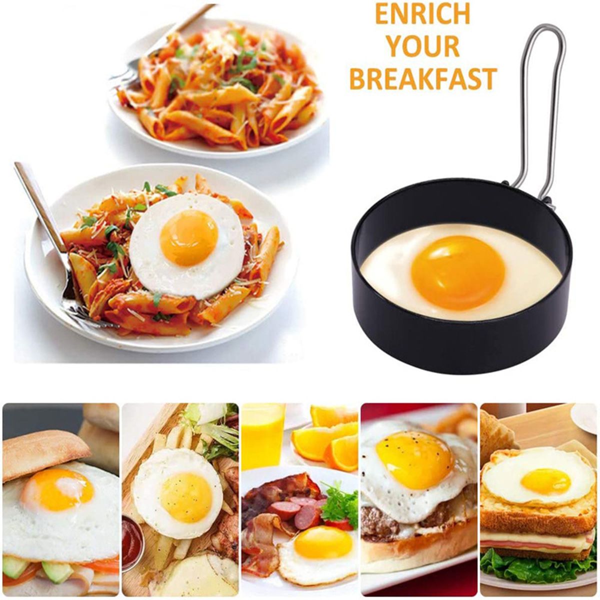 Egg Ring Round Egg Cooker Rings For Cooking Stainless Steel