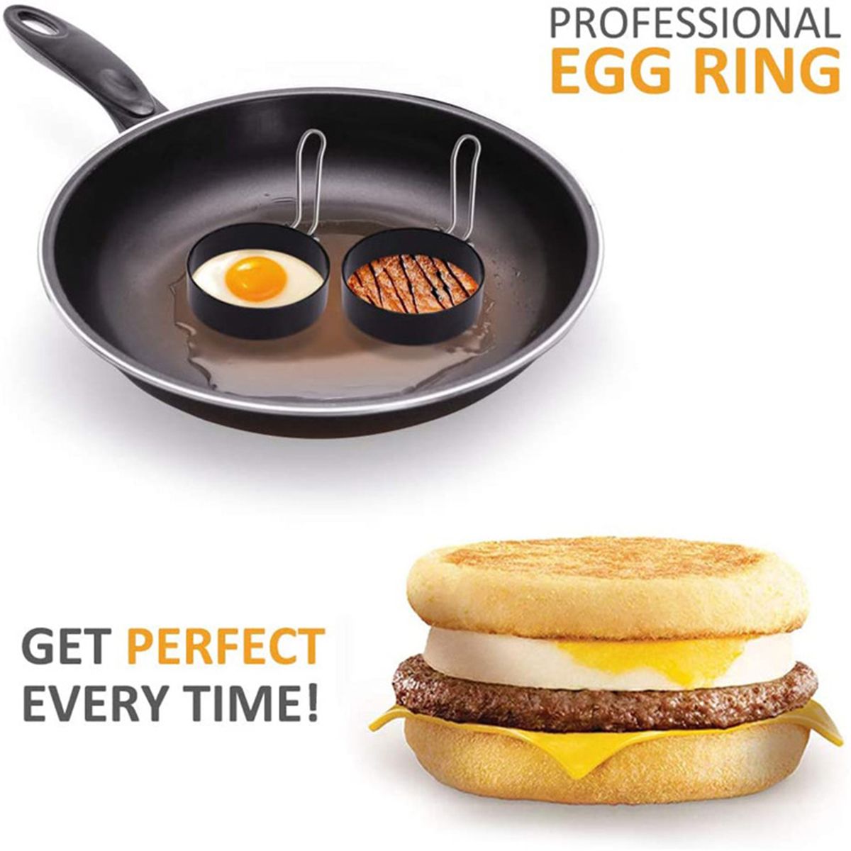 Egg Ring Round Egg Cooker Rings For Cooking Stainless Steel