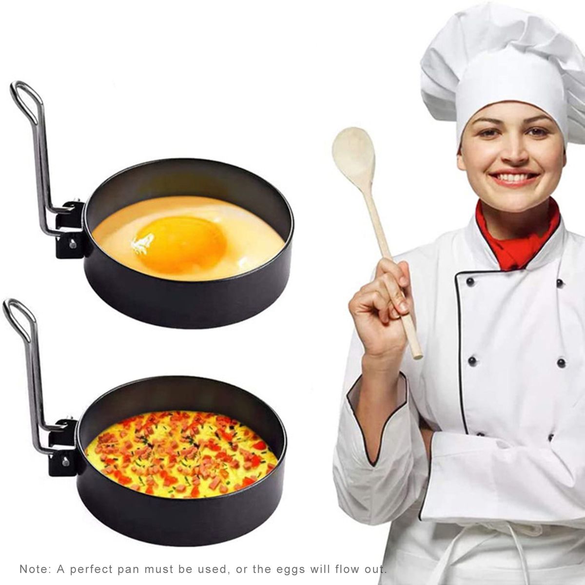 Egg Ring Round Egg Cooker Rings For Cooking Stainless Steel