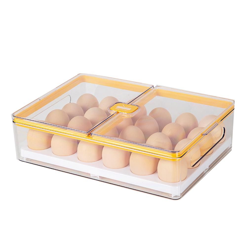 Kitchen Transparent Egg Box with Lid Refrigerator Fresh-Keeping