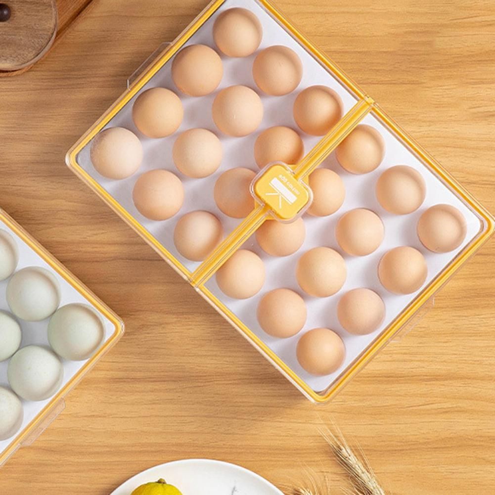 Kitchen Transparent Egg Box with Lid Refrigerator Fresh-Keeping