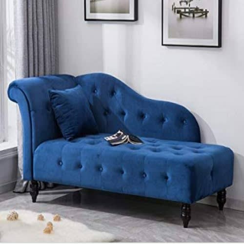 Lounge Sofa - Blue Fabric