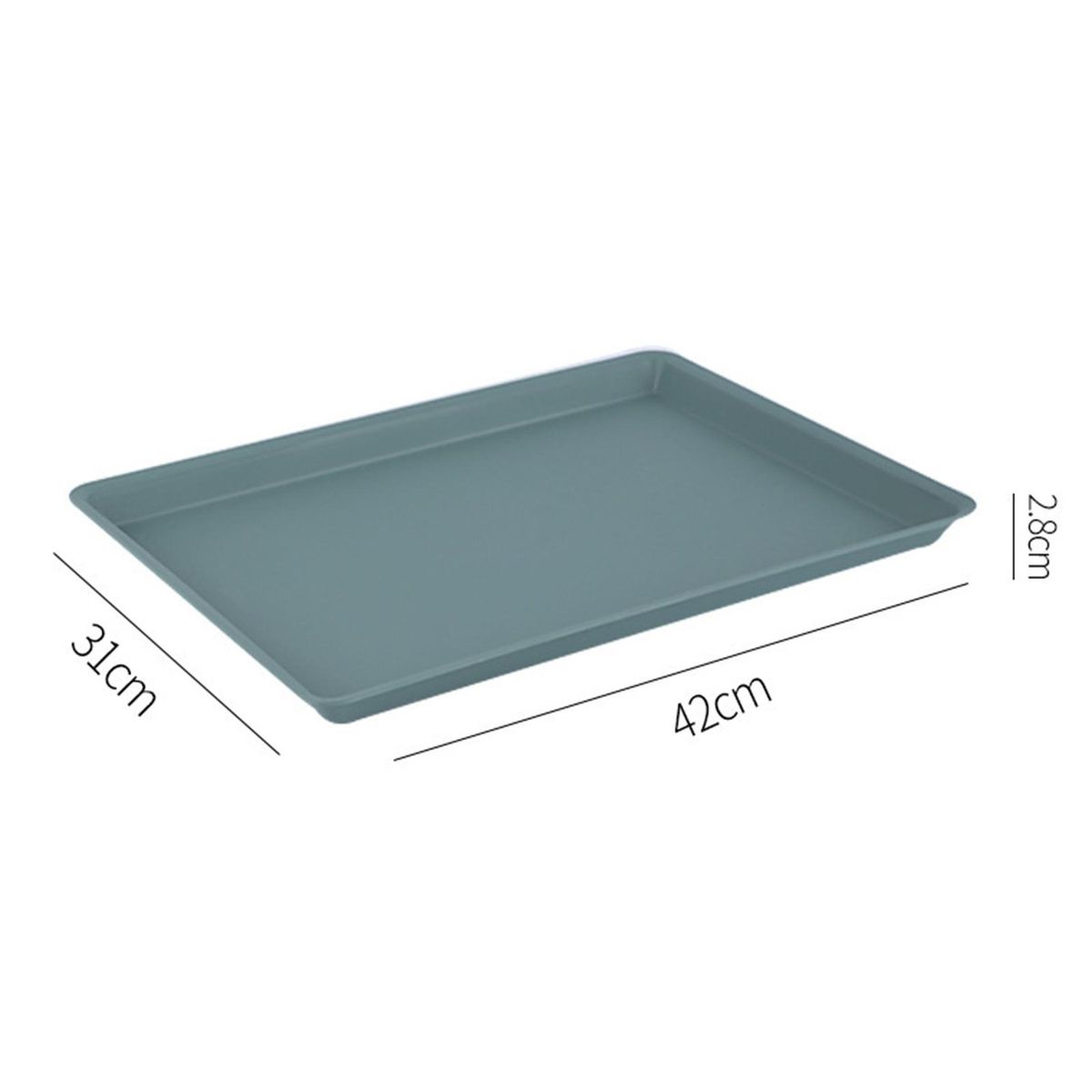 Reusable Plastic Tray Capacity Non-slip Food Tray Bpa for Fruit Green