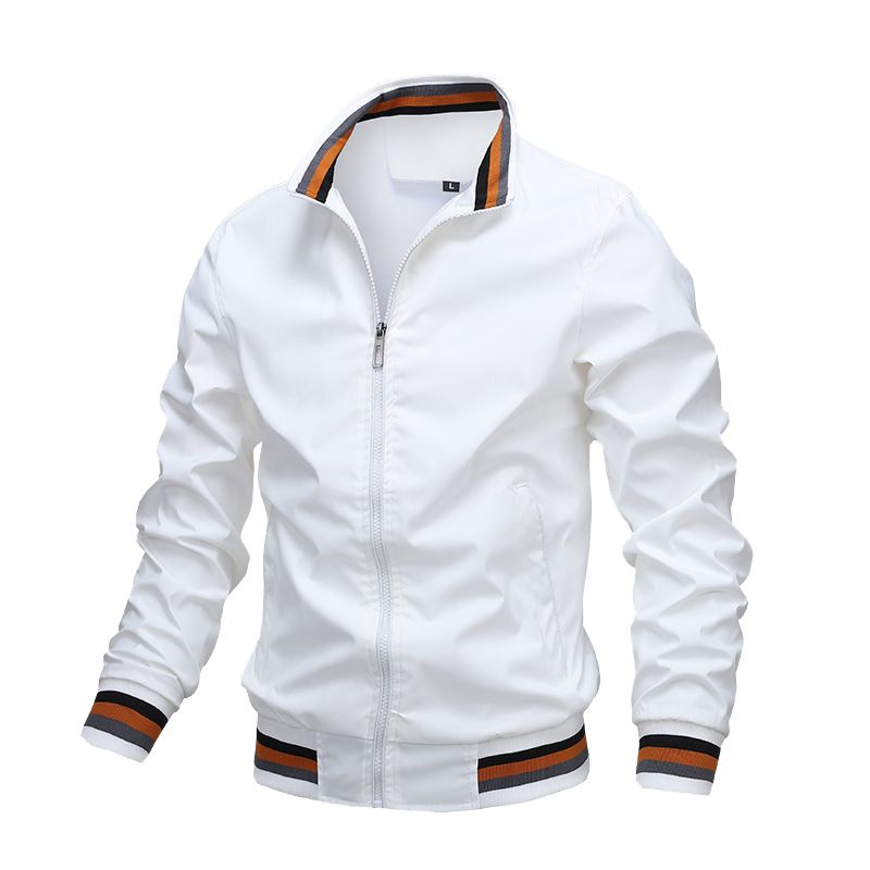 Mens Trench Coats  Windbreak Blazers Lightweight Trendy Jackets  -  White