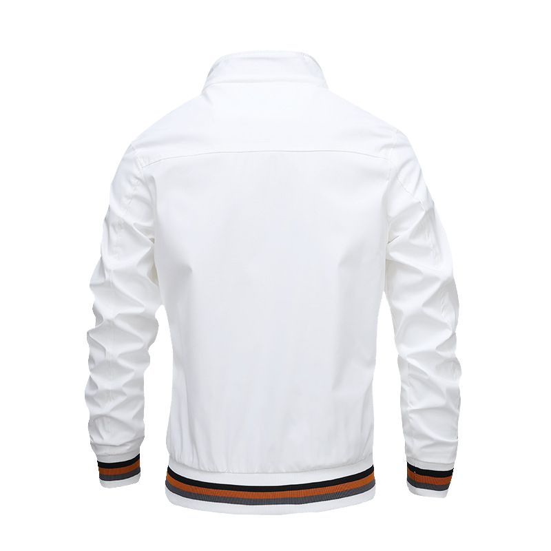 Mens Trench Coats  Windbreak Blazers Lightweight Trendy Jackets  -  White