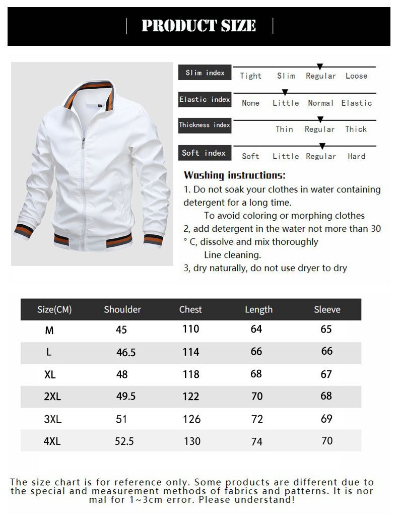 Mens Trench Coats  Windbreak Blazers Lightweight Trendy Jackets  -  White