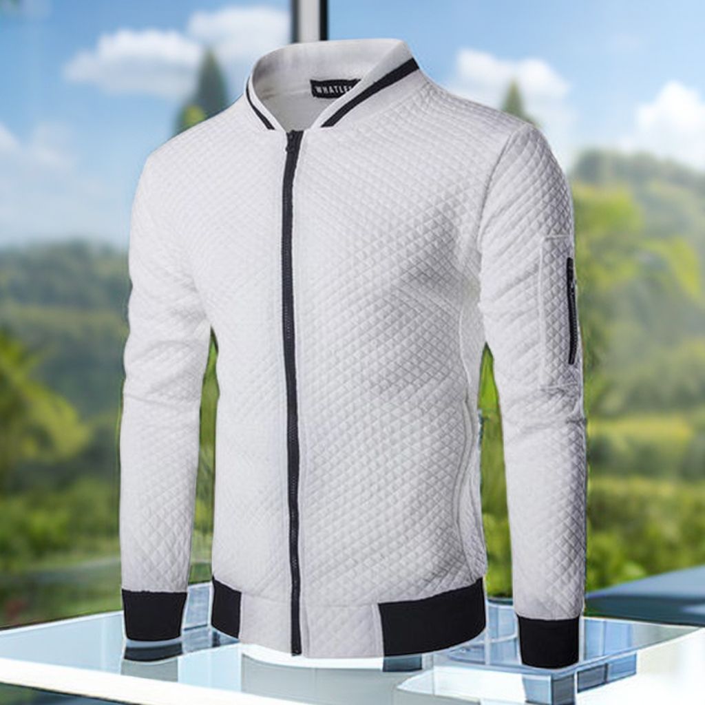 Men's Casual Windbreak Lightweight Blazer Jacket & Coats - White