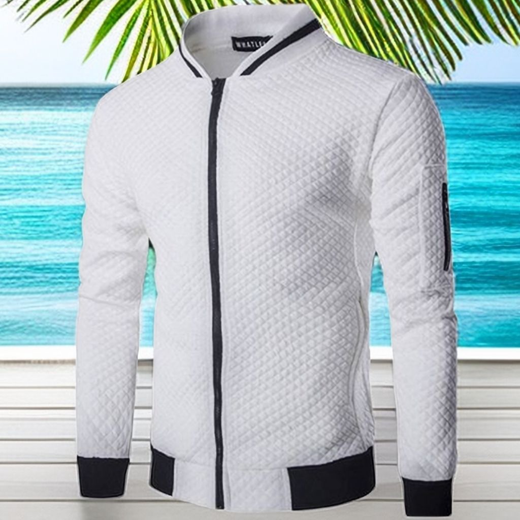 Men's Casual Windbreak Lightweight Blazer Jacket & Coats - White