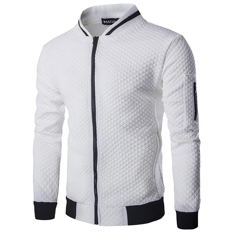 Men's Casual Windbreak Lightweight Blazer Jacket & Coats - White