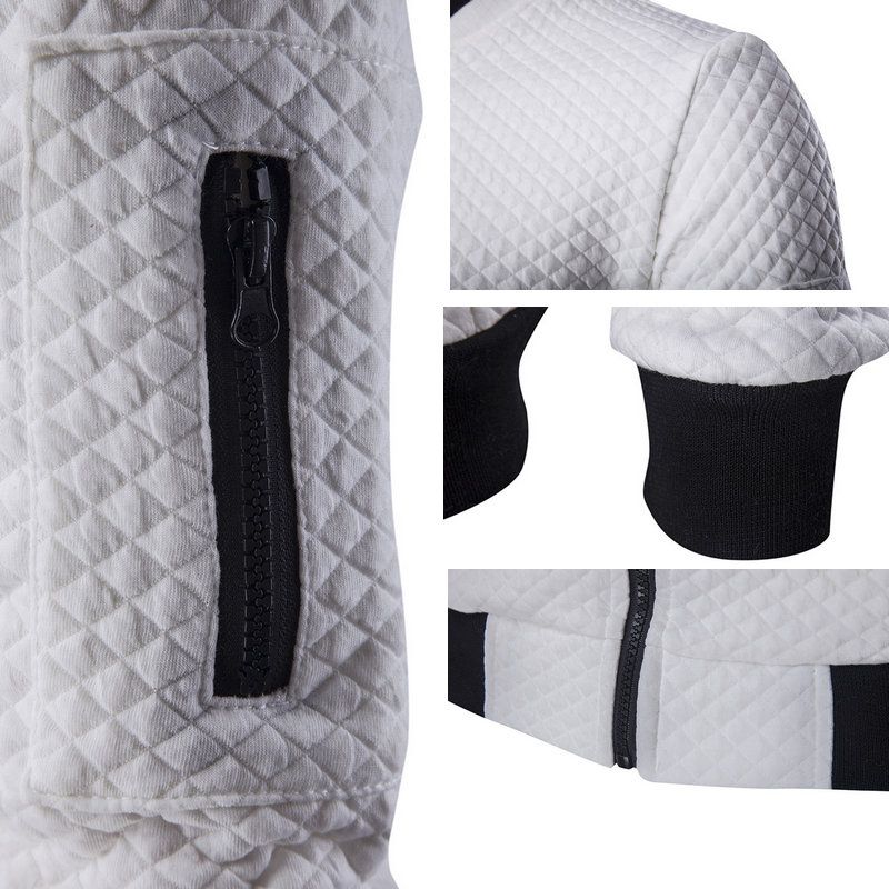 Men's Casual Windbreak Lightweight Blazer Jacket & Coats - White