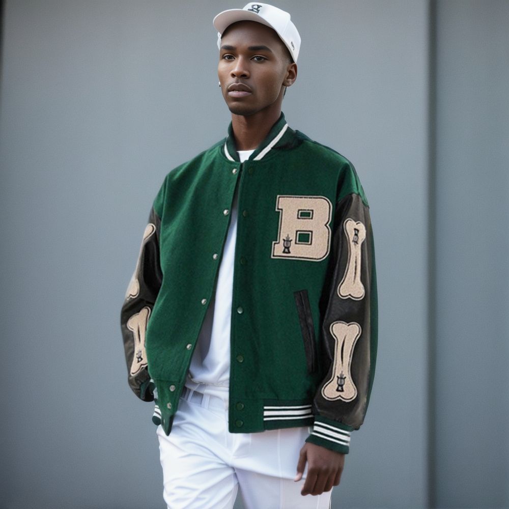 Mens Bomber College Baseball Jackets Varsity Lightweight Coats