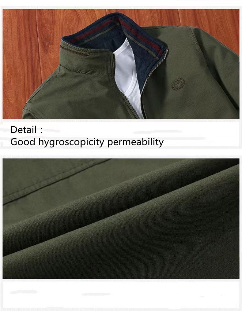 Mens Lightweight Coats Blazer Jackets Double Sided Wear Outerwear - Green