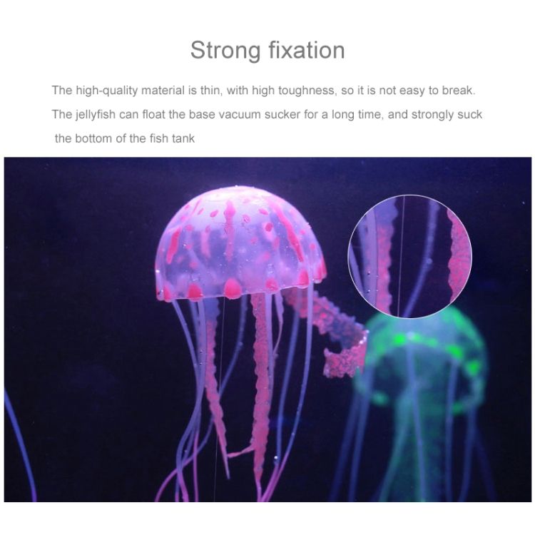 3 PCS Silicone Simulation Fluorescent Sucker Jellyfish