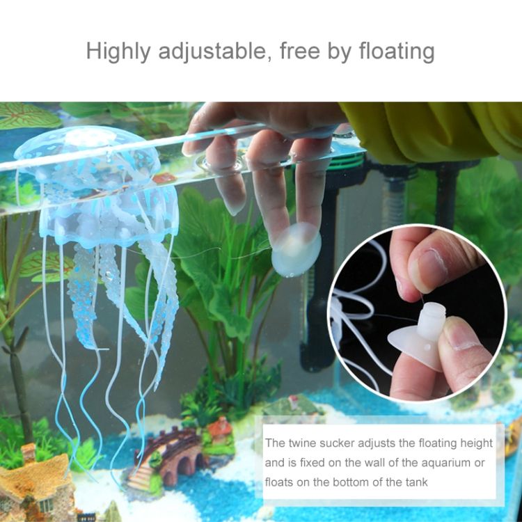 3 PCS Silicone Simulation Fluorescent Sucker Jellyfish