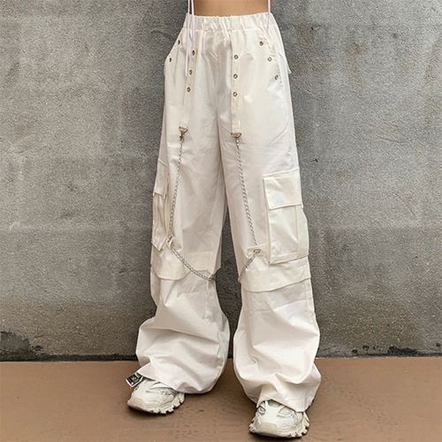 Women39;s Cargo Trousers White Cyber Y2k Harajuku 3xl Wide Leg Korean Hot Pants
