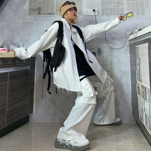 Women39;s Cargo Trousers White Cyber Y2k Harajuku 3xl Wide Leg Korean Hot Pants