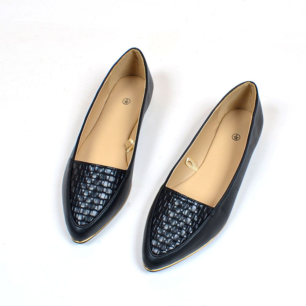 Women's Office Flat Shoes - Black