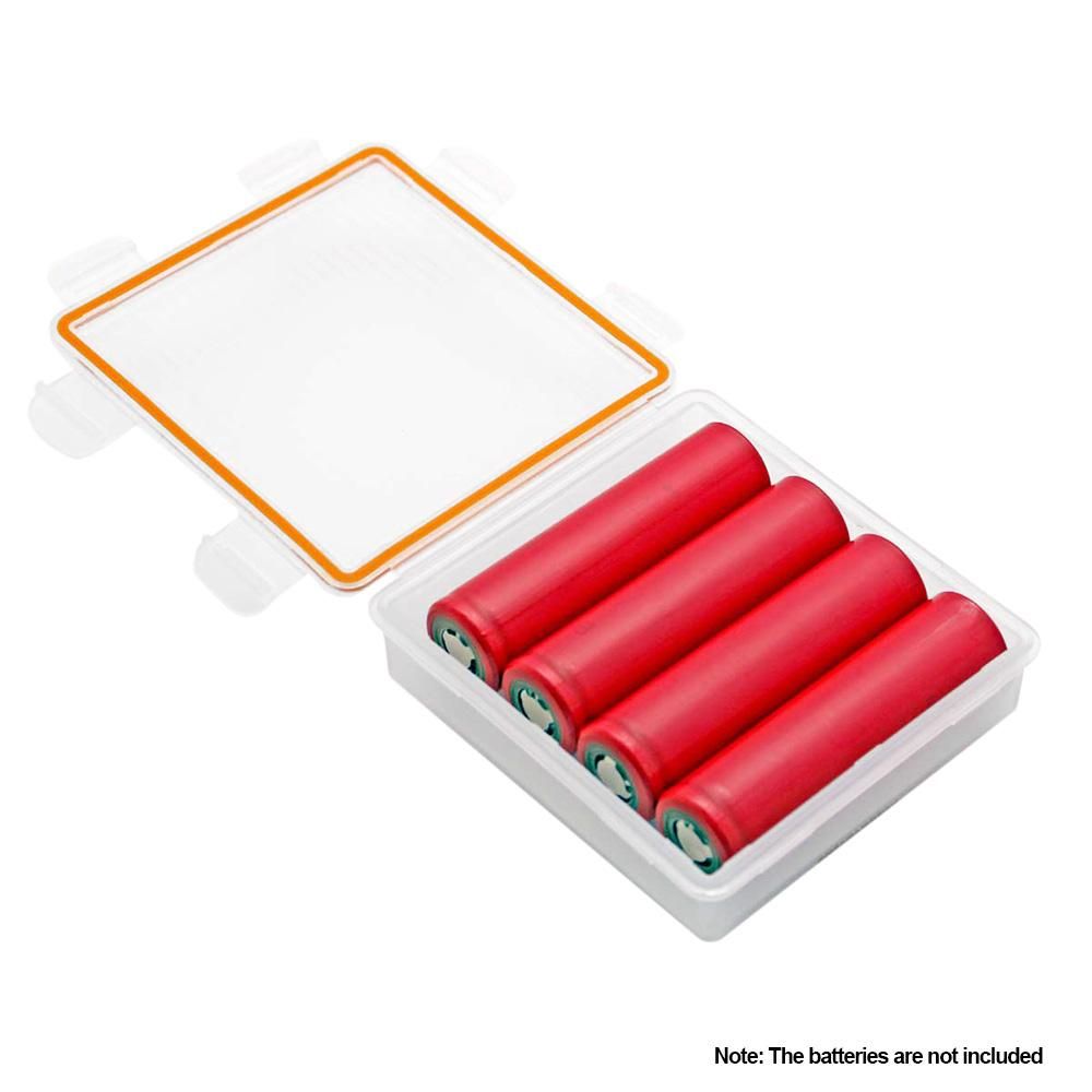 Waterproof Battery Storage Box Battery Holder Protective Case 4 Slot Transparent Strong Hard Case