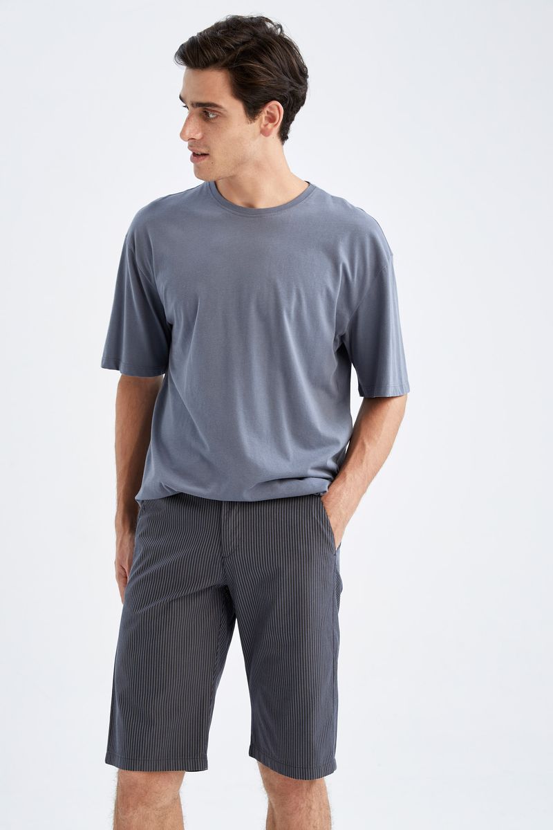 Man Young Regular Fit Woven Bermuda - Anthracite