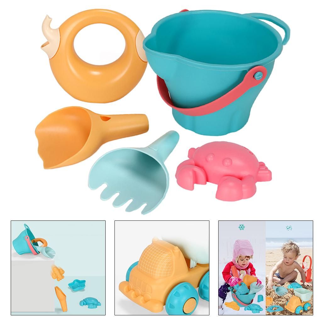 Kids Children Beach Toys With Bucket Animal Outdoor Yard Play Age 5pcs
