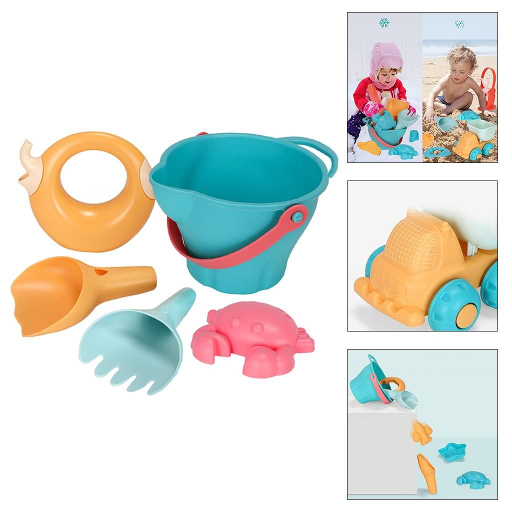 Kids Children Beach Toys With Bucket Animal Outdoor Yard Play Age 5pcs
