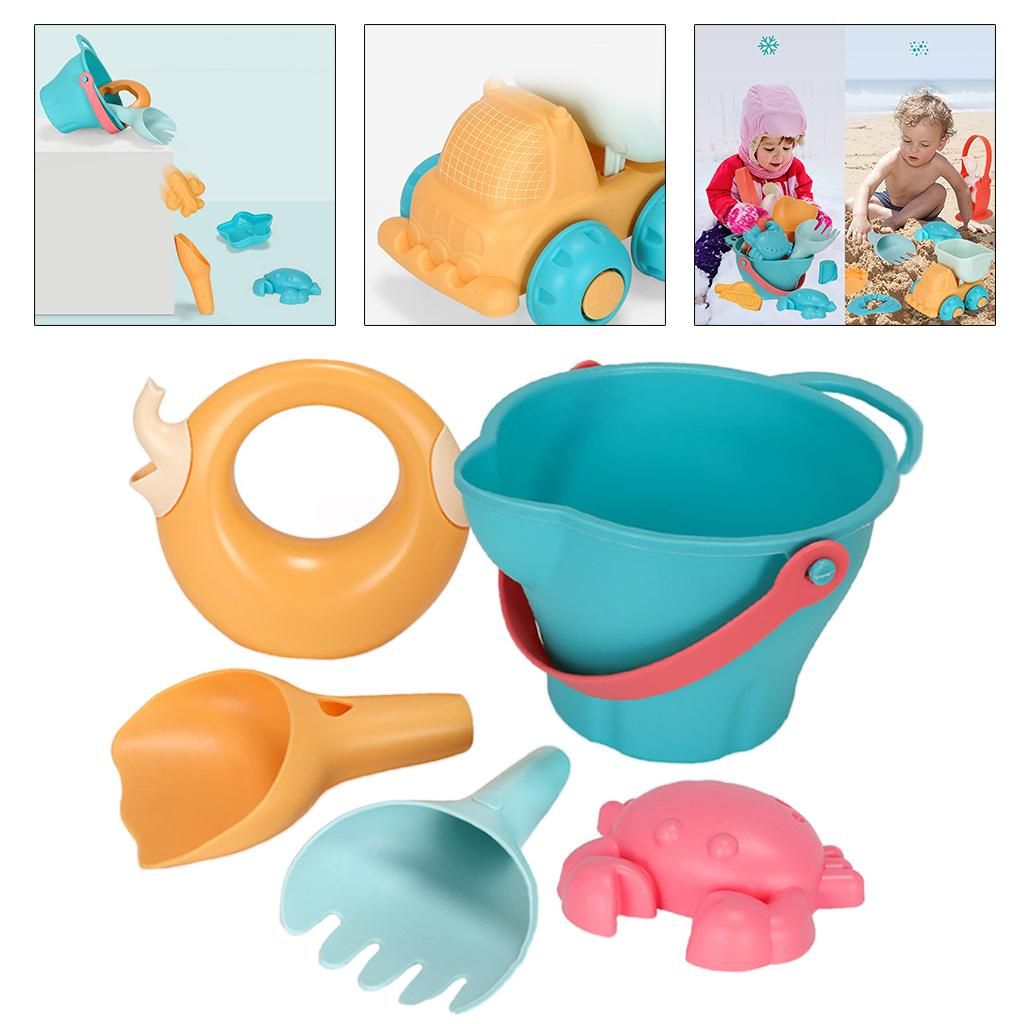 Kids Children Beach Toys With Bucket Animal Outdoor Yard Play Age 5pcs